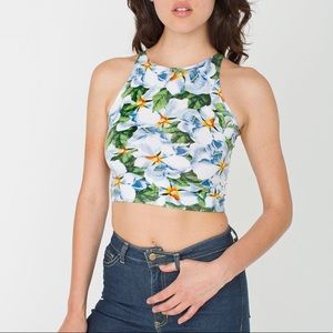 AMERICAN APPAREL FLORAL CROP TOP